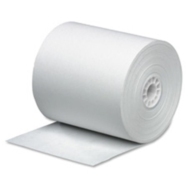 Business Source Paper Roll- Single Ply- Bond- 3 in. x 165 ft.- 12-PK- White BSN31827